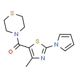 [4-methyl-2-(1H-pyrrol-1-yl)-1,3-thiazol-5-yl](thiomorpholin-4-yl)methanone Structure
