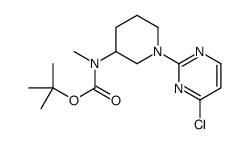 tert-butyl N-[1-(4-chloropyrimidin-2-yl)piperidin-3-yl]-N-methylcarbamate结构式