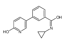 N-cyclopropyl-3-(6-oxo-1H-pyridin-3-yl)benzamide结构式