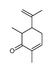 2,6-dimethyl-5-prop-1-en-2-ylcyclohex-2-en-1-one结构式