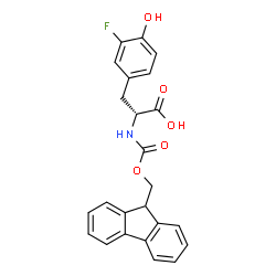 Fmoc-3-fluoro-D-tyrosine结构式