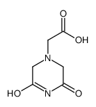 1-Piperazineaceticacid,3,5-dioxo-(9CI) structure