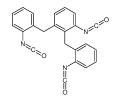 1-isocyanato-2,3-bis[(2-isocyanatophenyl)methyl]benzene结构式