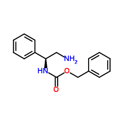 (S)-(2-氨基-1-苯基-乙基)-氨基甲酸苄酯结构式