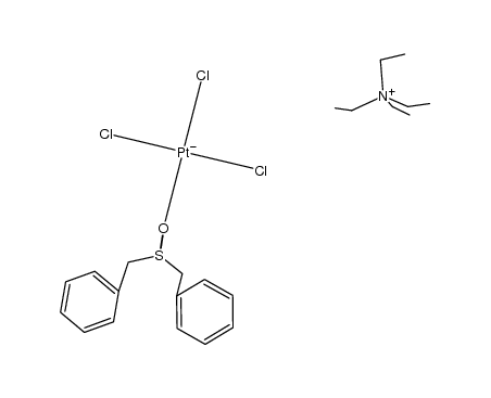 tetraethylammonium trichloro(dibenzyl sulfoxide)platinate(II) Structure