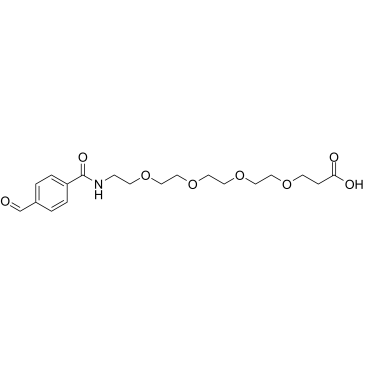 Ald-Ph-amido-PEG4-C2-acid结构式