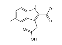 2-carboxy-5-fluoro-1H-indole-3-acetic acid结构式