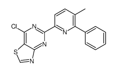 7-chloro-5-(5-methyl-6-phenylpyridin-2-yl)-[1,3]thiazolo[4,5-d]pyrimidine结构式