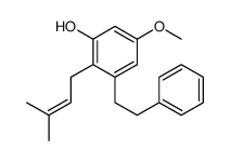5-methoxy-2-(3-methylbut-2-enyl)-3-(2-phenylethyl)phenol结构式