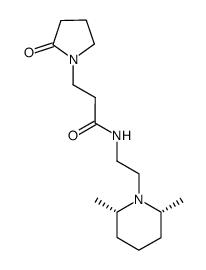 N-[2-((2S,6R)-2,6-Dimethyl-piperidin-1-yl)-ethyl]-3-(2-oxo-pyrrolidin-1-yl)-propionamide结构式