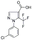 1-(3-CHLOROPHENYL)-5-(TRIFLUOROMETHYL)-1H-PYRAZOLE-4-CARBOXYLIC ACID结构式