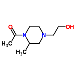 1-[4-(2-Hydroxyethyl)-2-methyl-1-piperazinyl]ethanone Structure