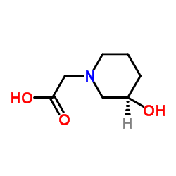 [(3R)-3-Hydroxy-1-piperidinyl]acetic acid结构式