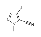 4-碘-2-甲基吡唑-3-甲腈结构式