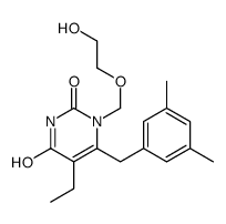 6-[(3,5-dimethylphenyl)methyl]-5-ethyl-1-(2-hydroxyethoxymethyl)pyrimidine-2,4-dione结构式