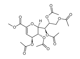 Methyl4,5,7,8,9-penta-O-acetyl-2,6-anhydro-3-deoxy-D-glycero-D-galacto-non-2-enonate结构式