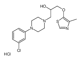 1-[4-(3-chlorophenyl)piperazin-1-yl]-3-[(4-methyl-1,3-thiazol-5-yl)oxy]propan-2-ol,hydrochloride结构式