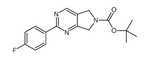 tert-butyl 2-(4-fluorophenyl)-5,7-dihydropyrrolo[3,4-d]pyrimidine-6-carboxylate结构式