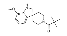 1-(7-methoxyspiro[indoline-3,4'-piperidine]-1'-yl)-2,2-dimethylpropan-1-one结构式