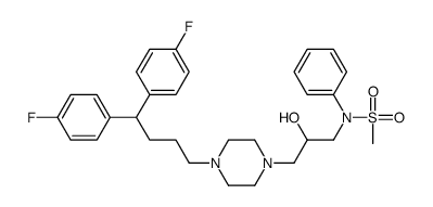 N-[3-[4-[4,4-bis(4-fluorophenyl)butyl]piperazin-1-yl]-2-hydroxypropyl]-N-phenylmethanesulfonamide Structure