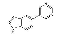 5-pyrimidin-5-yl-1H-indole结构式