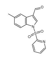 5-methyl-1-(pyridin-2-ylsulfonyl)-1H-indole-3-carbaldehyde结构式