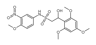 2-hydroxy-N-(4-methoxy-3-nitrophenyl)-2-(2,4,6-trimethoxyphenyl)ethanesulfonamide Structure