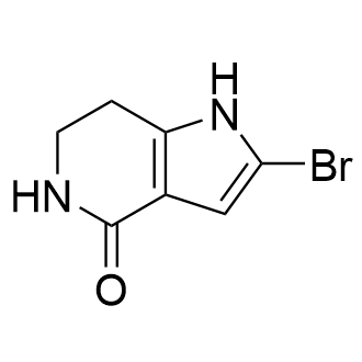 2-Bromo-1,5,6,7-tetrahydro-4H-pyrrolo[3,2-c]pyridin-4-one structure