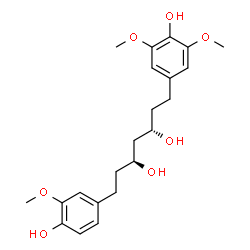 3,5-dihydroxy-1-(4'-hydroxy-3',5'-dimethoxyphenyl)-7-(4''-hydroxy-3''-methoxyphenyl)heptane结构式