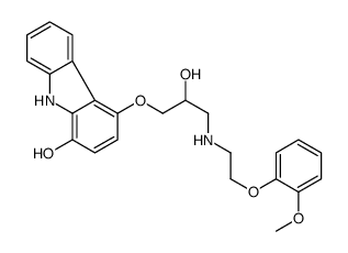 4-[2-hydroxy-3-[2-(2-methoxyphenoxy)ethylamino]propoxy]-9H-carbazol-1-ol Structure