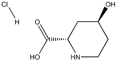 (2S,4S)-4-hydroxypiperidine-2-carboxylic acid hydrochloride结构式