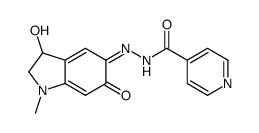 N-[(Z)-(3-hydroxy-1-methyl-6-oxo-2,3-dihydroindol-5-ylidene)amino]pyridine-4-carboxamide结构式