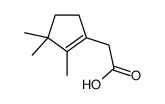 2,3,3-Trimethylcyclopenta-1-ene-1-acetic acid Structure