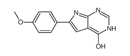 6-(4-甲氧基苯基)-3H-吡咯并[2,3-d]嘧啶-4(7h)-酮结构式