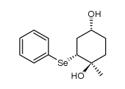 (1R,2R,4R)-1-methyl-2-(phenylselanyl)cyclohexane-1,4-diol结构式