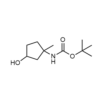 tert-Butyl N-(3-hydroxy-1-methylcyclopentyl)carbamate Structure