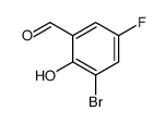 3-bromo-5-fluoro-2-hydroxybenzaldehyde structure