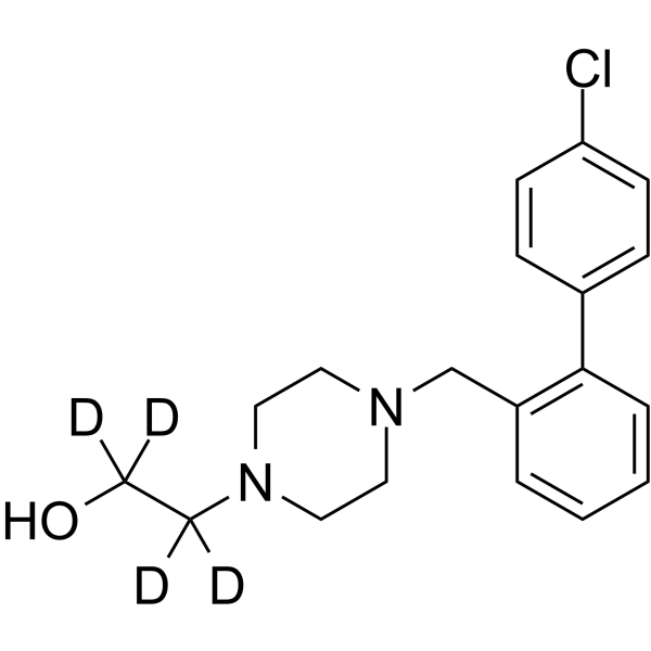 4-[(4'-Chloro[1,1'-biphenyl]-2-yl)methyl]-1-piperazineethanol-d4 Structure