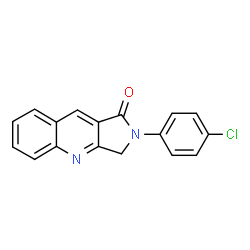 2-(4-Chlorophenyl)-2,3-dihydro-1H-pyrrolo[3,4-b]quinolin-1-one structure