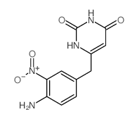 2,4(1H,3H)-Pyrimidinedione,6-[(4-amino-3-nitrophenyl)methyl]-结构式