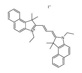 3-ethyl-2-((1E,3E)-3-(3-ethyl-1,1-dimethyl-1H-benzo[e]indol-2(3H)-ylidene)prop-1-en-1-yl)-1,1-dimethyl-1H-benzo[e]indol-3-ium iodide Structure