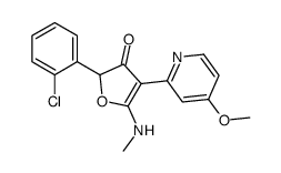 3(2H)-Furanone,2-(2-chlorophenyl)-4-(4-methoxy-2-pyridinyl)-5-(methylamino)-结构式