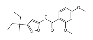2,4-dimethoxy-N-[3-(3-methylpentan-3-yl)-1,2-oxazol-5-yl]benzamide结构式