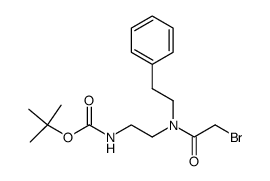 2-[(bromoacetyl)(2-phenylethyl)amino]ethyl carbamic acid tert-butyl ester Structure