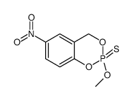 2-methoxy-6-nitro-2-sulfanylidene-4H-1,3,2λ5-benzodioxaphosphinine结构式