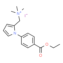 1-(1-(4-(ETHOXYCARBONYL)PHENYL)-1H-PYRROL-2-YL)-N,N,N-TRIMETHYLMETHANAMINIUM IODIDE结构式