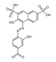 3-Nitrophenol-(6-azo-1)-2-naphthol-3,6-disulfonsaeure Structure