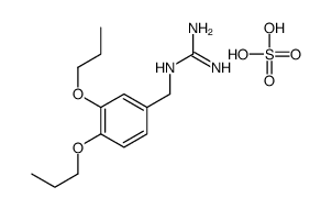 (C-azaniumylcarbonimidoyl)-[(3,4-dipropoxyphenyl)methyl]azanium,sulfate Structure