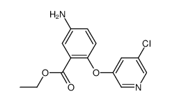 ethyl 5-amino-2-(3-chloro-5-pyridyloxy)benzoate结构式