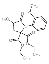 2,2-Pyrrolidinedicarboxylicacid, 1-(2-methoxyphenyl)-4-methyl-5-oxo-, 2,2-diethyl ester picture